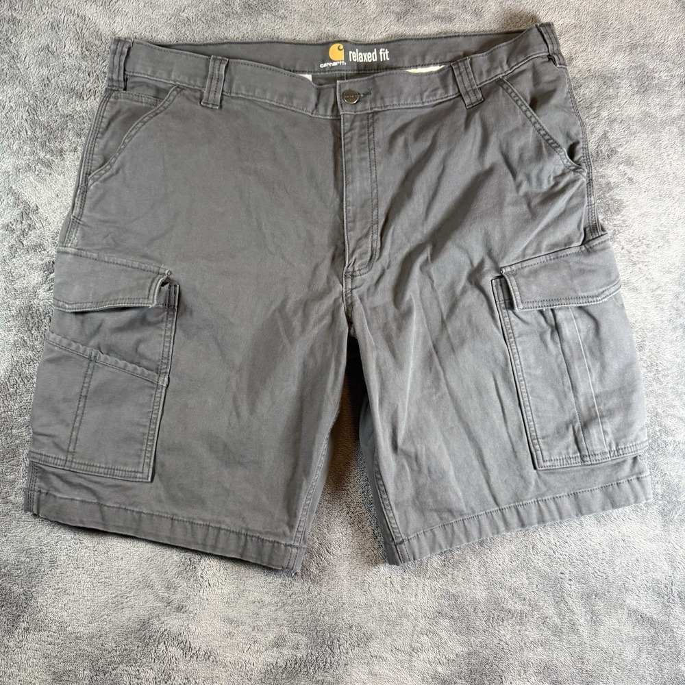 Carhartt Mens Rugged Flex Relaxed Fit Cargo Shorts Gray 103542 42
